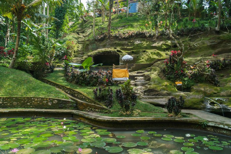 The Gardens of the Elephant Cave Temple in Bali