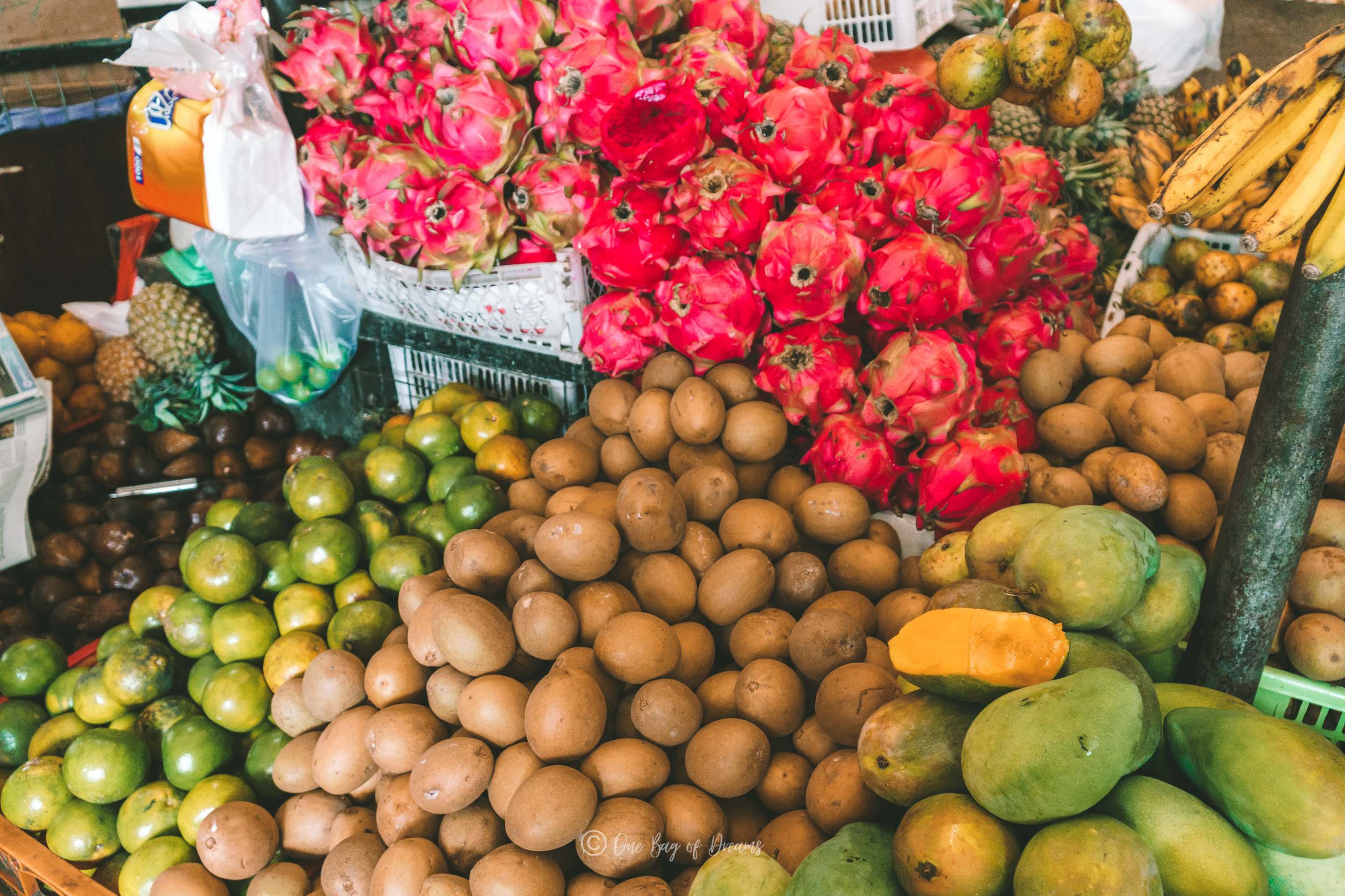 Fruits at a market in Bali