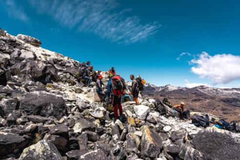 Climb up to the High Camp of Huayna Potosi