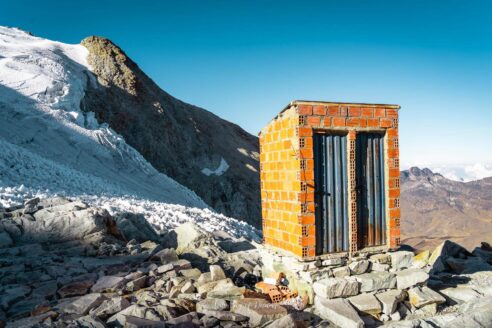 Toilet at High Camp at Huayna Potosi