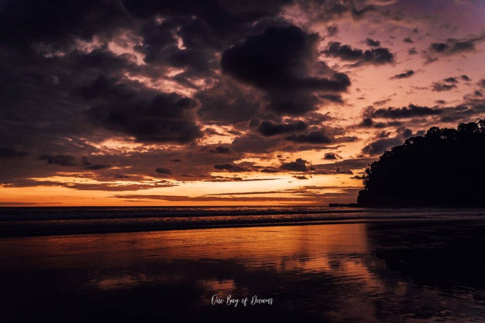 Sunset at Playa Heromosa in Uvita