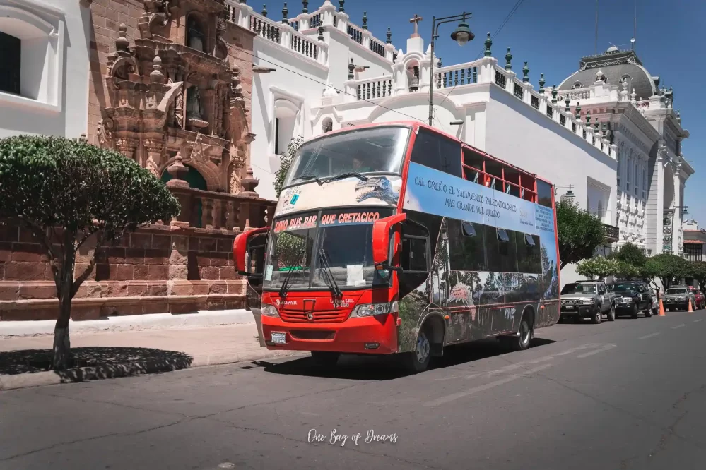 Dino Bus to Parque Cretacico in Sucre