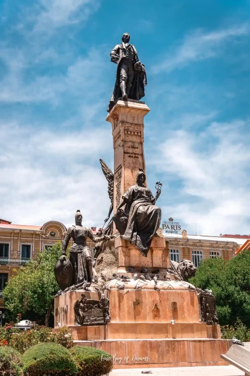 Statue in La Paz, Bolivia