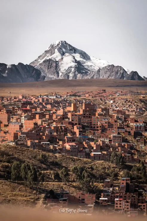 Panoramic View over La Paz in Bolivia