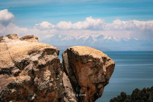 Panoramic View over Titicaca Lake from Isla del Sol